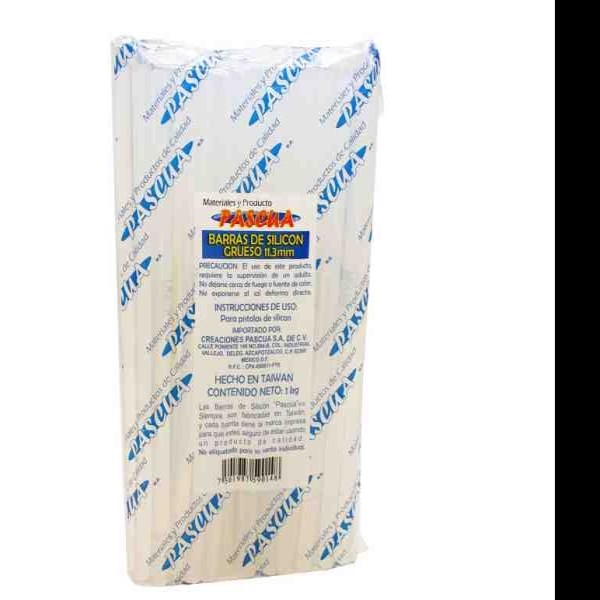 SILICON BARRA GRUESA 11MMX25CM. PASCUA KILO C41 PZ. APRO10